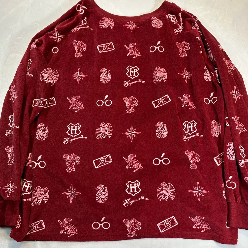 Harry Potter Hogwarts Sleepwear Top Red White All‎ Over Print XL LZ42901SC